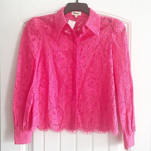 L’Agence Jenica Lace Blouse, Pink, NWT, Size XS - Picture 9 of 14